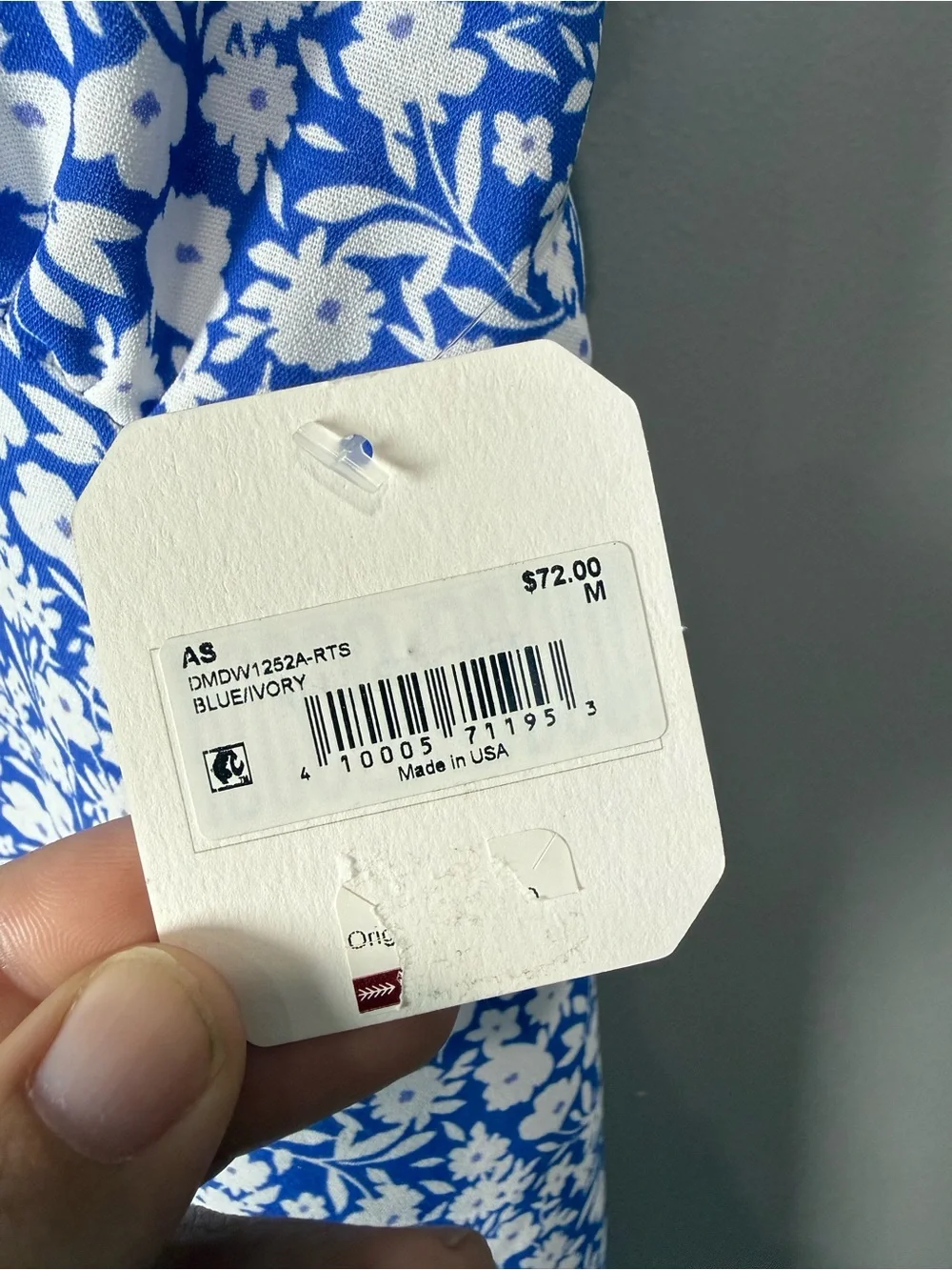 Altar’d State NWT‎ Blue White Floral Cutout Tie Back Mini Dress Medium